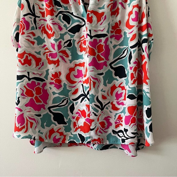 Vince Camuto Orange Pink Blue V-Neck Sleeveless Top. Size 3XL. - Picture 3 of 11